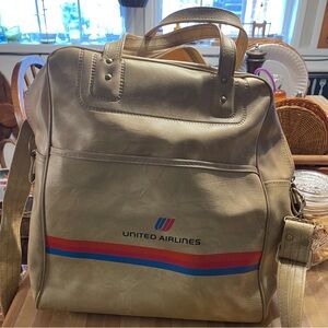 United Airlines Tan Travel Bag